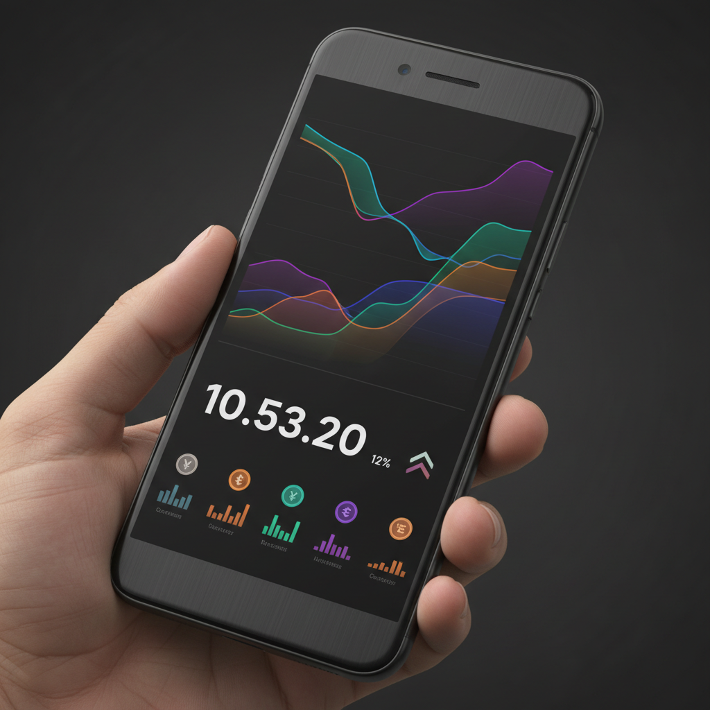 Crypto portfolio overzicht op smartphone